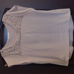 Ricki's Cap Sleeve Top w/Lace Neck and Back